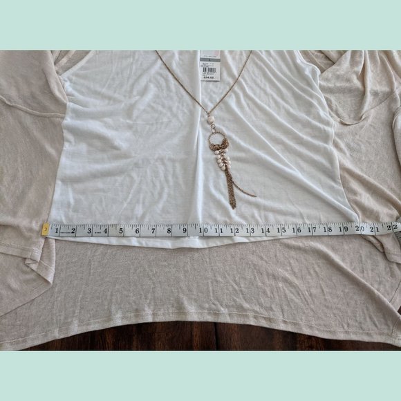 NWT KAREN BROOKS Layered Drape Cardigan Size L - Picture 11 of 15